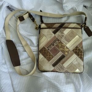 Vintage Coach Patchwork Crossbody Purse Bag